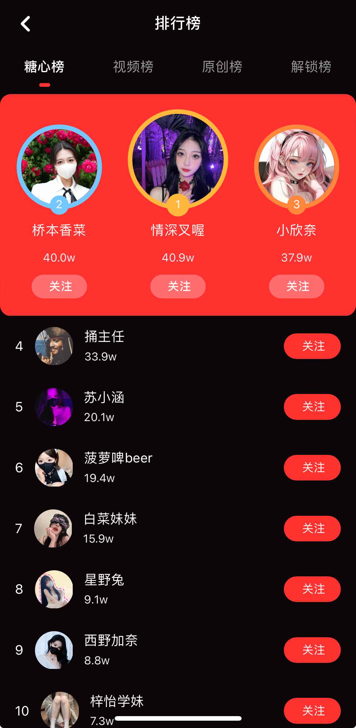 糖心Vlog传媒热门视频排行榜界面